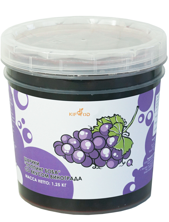 Шарики «Поппинг боба» со вкусом красного винограда 1,25кг