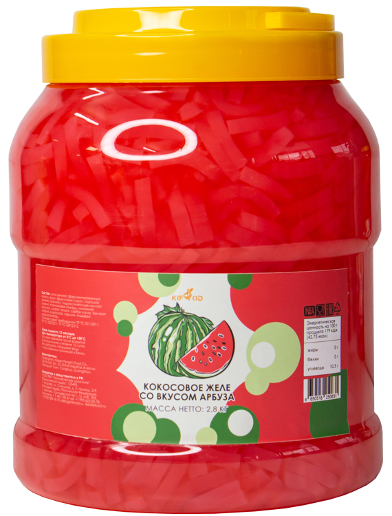 Кокосовое желе со вкусом арбуза 2,8кг