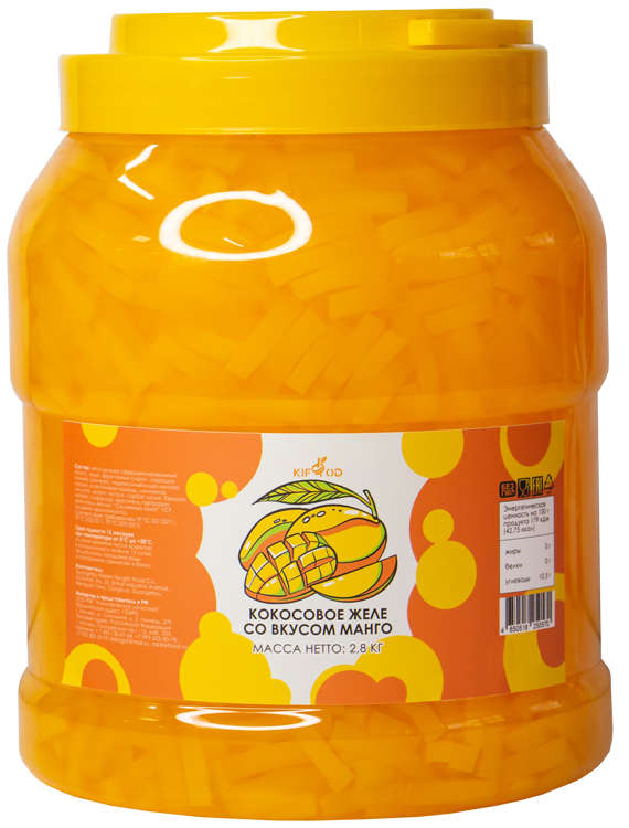 Кокосовое желе со вкусом манго 2,8кг