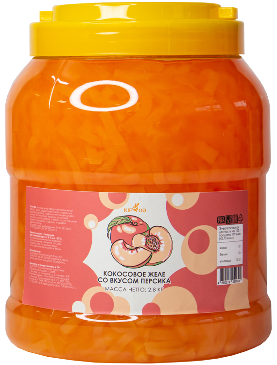 Кокосовое желе со вкусом персика 2,8кг